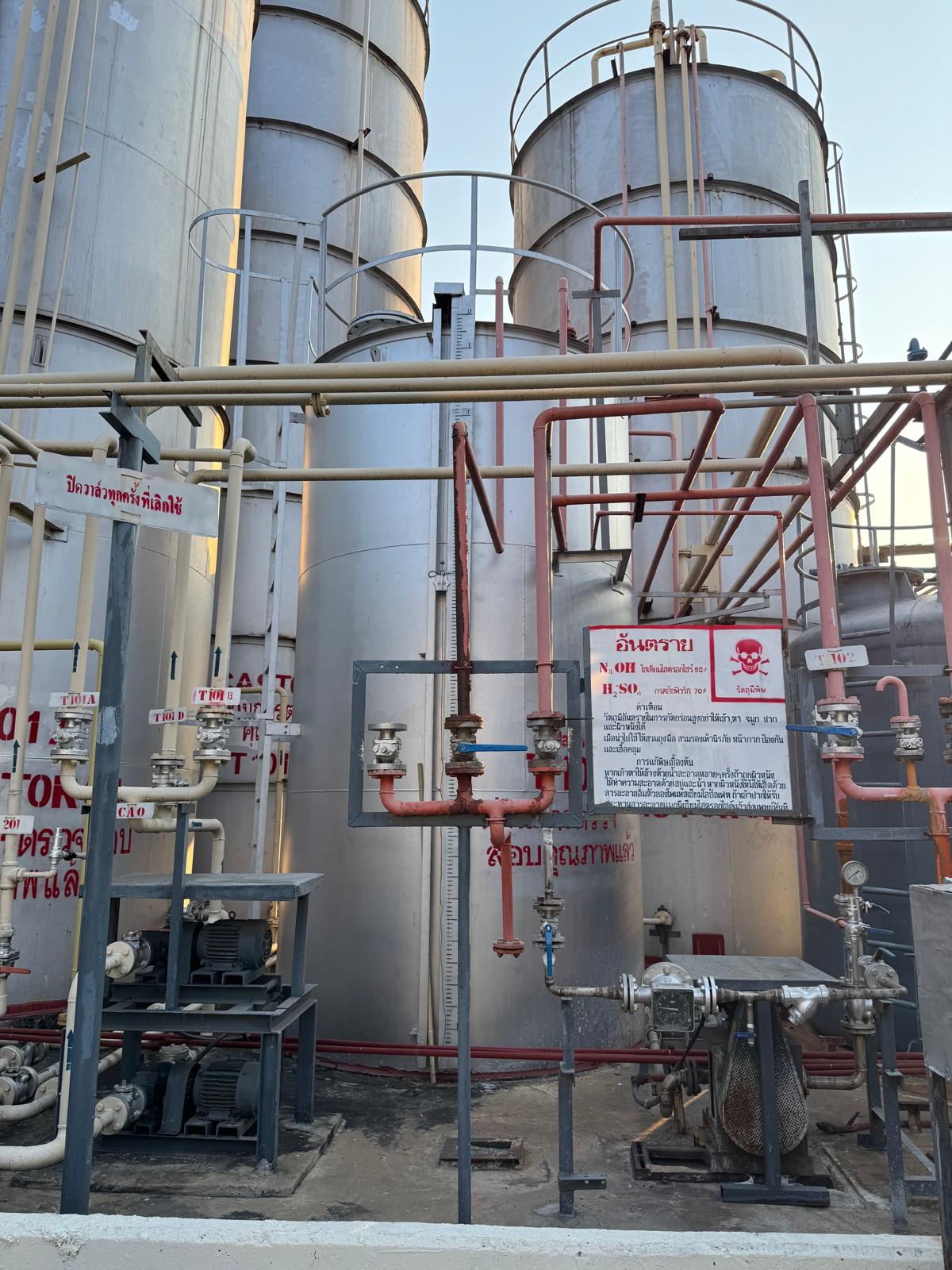 G.T.M. Chemicals storage tanks